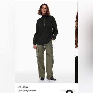 Wilfred heavy waffle quarter zip - S